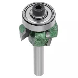 FTVOGUE 트리머 라우터 비트 R1/R2/R3 목공용 밀링 커터 4 톱니 트리밍 (1/4 * R2)