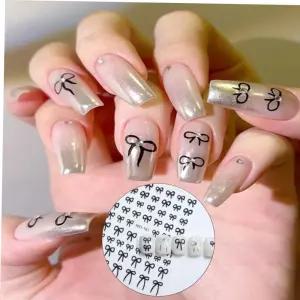 네일팁 셀프 리본파츠 네일 손톱 스티커 붙이는 매듭 디자인