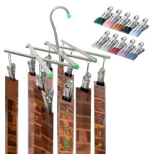 다크룸 120 135 4x5인치 필름 스테인리스 10개 포함. 랙, 처리 장비 접이식 행거 건조 클립 공기