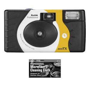 마이크로파이버 천이 포함된 코닥 트라이-X 400 카메라 일회용 번들(흑백 노출) 플래시 27개