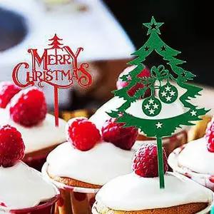 레드 메리크리스마스 크리스마스 케이크 토퍼 케익 픽 케이크 토퍼