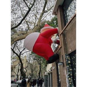 카페 벽타는 산타 크리스마스 대형 장식 풍선 2m 그린 야외 백팩 인테리어 매장