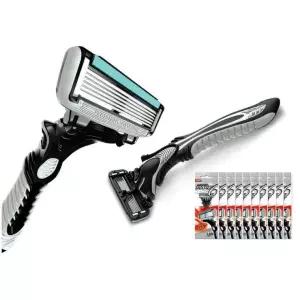 도루코 6중날 페이스6 휴대용 일회용 면도기 10P 박스 여행용