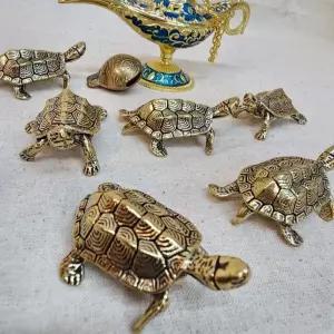 황동 미니 디테일한 거북이 장식품 개업선물 불교 용품 행운 인테리어 소품