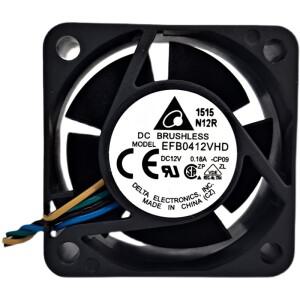 델타 3 와이어 PWM 속도 조절 선풍기, EFB0412VHD CP09, 12V, 0.18a, 9000rpm, 4cm, 40mm, 40x40x20mm