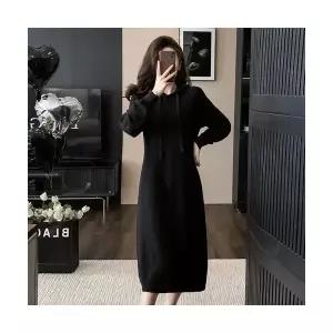 피콜로 캐주얼 니트 원피스 치마 여사친 롱 데일리룩 루즈핏 후드 슬림핏 맨투맨 봄가을 KUK3