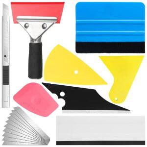 TIFICAL 18PCS 윈도우 틴트 키트, 도구, 유틸리티 나이프 및 스크래퍼가 포함된 비닐 랩 도구 카 틴팅용