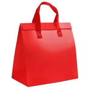 부직포 냉온 쇼핑백가방 레드 중(27x28x16cm) 보온보냉가방 보냉가방