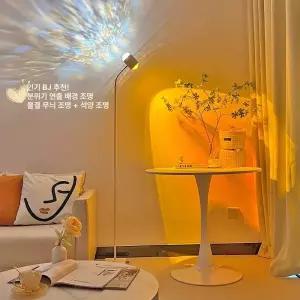 엘피바 네온 사인 투명 검정 턴테이블 검정 카페