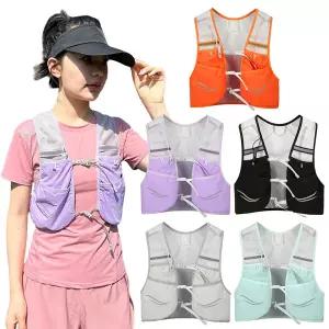 호환 반사 러닝 배낭 수분 공급 러닝 체스트 백 초경량 사이클링 조끼 카드 가방 남성 여성 야외용