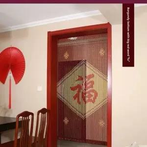 대나무발 커튼 현관발 문발 구슬 비즈커튼 원목구슬커튼