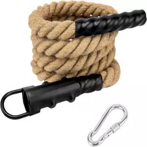 GDHSWJ 체육관 클라이밍 로프 실내 야외 - 성인용 길이 10피트 직경 1.5인치 및 실외 피트니스를 위한