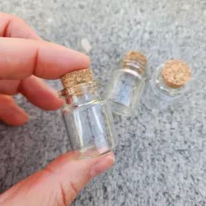 코르크 마개 금 보관 유리병 5ml 보관함 다용도 다목적 정리 수납 공병 통