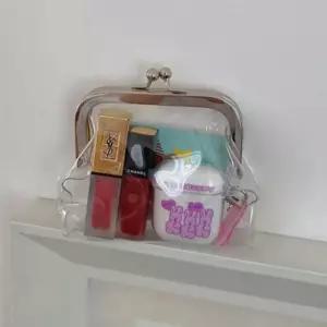 PVC 똑딱이 투명 동전 지갑 파우치 학생 귀여운 클리어 똑딱이지갑