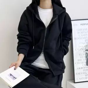 여성 후드집업 오버핏 양털 기모 후드 점퍼