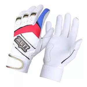 제트 야구 배팅장갑 화이트블루레드 1P 스판 양가죽
