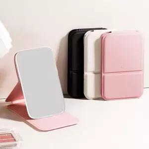 휴대용 접이식 사각 예쁜 손 거울 포켓 미러 손거울 휴대용거울