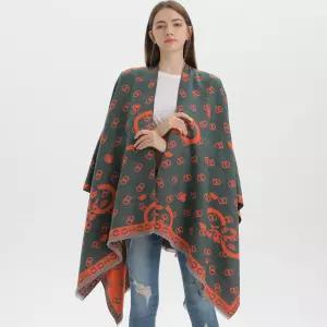 여성망토 스카프 숄 빈티지 빅 양면 수술 트임 보온 망토 심쿵직구