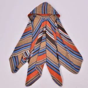 여성망토 가을 겨울 트임 숄 스트라이프 후드 망토 심쿵직구