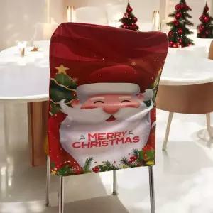 크리스마스 산타 식탁 의자커버 식탁의자커버 식탁의자리폼 의자리폼