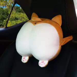 웰시코기 차량용 운전석 사무실 의자 허리 목쿠션