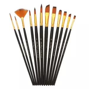 아 머리  나무 페인트 수채화 유화둥근붓 DIY 세트 유화사선붓 손잡이