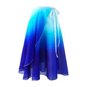 바이단 발레 스커트 여성 댄스 플로우리 롱 랩 및 를 위한