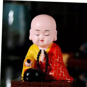 식당개업선물 노호혼 동자승 목탁 소리 인형 장식품 인테리어 소품