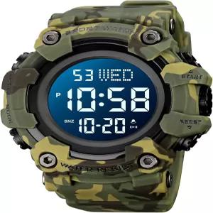 고사사 남성 스포츠 밀리터리 시계 디지털 비행기 모양 LED 조명 방수