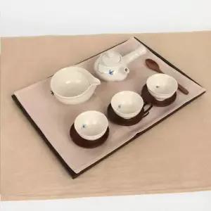 청화베이지 3인 교육용 다기세트(유아용세트) 교육용다기 다기세트