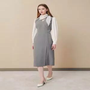 [국내백화점 출고] 지고트 JR4A0OP292[클래식 랩 디테일 머플러 세트 원피스] [인기상품] 선물추천