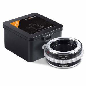 니콘 G AF-S F AI Nikkor 마운트 G형 /SLR 렌즈와 호환되는 K&F 컨셉 렌즈 어댑터 소니 알파 A7, A6000, A6300, A6500, A5000, A5100과 E-마운트 NEX 카메라