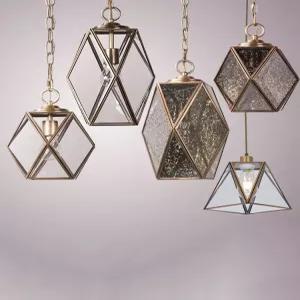 별모양 유리 샹들리에 조명 침실 투명 레스토랑