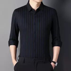 남성 긴팔 블라우스 봄가을 파마프리 중년 상의 캐주얼 코디 캐시미어셔츠 심쿵해외구매