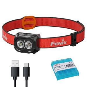 Fenix HL18R-T V2.0 800 루멘 트레일 러닝 헤드램프, USB-C 충전식, 흰색 및 따뜻한 조명, 빨간색 3X AAA 배터리와 호환, (블랙)