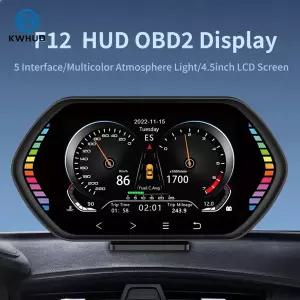 호환  hud 헤드업 디스플레이 게이지 F12 자동차 Hud 헤드 업 디스플레이 OBD2 GPS LCD 터치 스크린 자동차