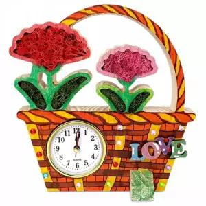 원목 스칸디아모스 카네이션바구니시계 만들기