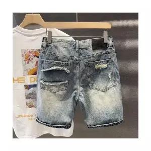 보니따스 남성 청반바지 숏 여름 디스트로이드 데님 반바지 빈티지 캐주얼 5부 ADOR2