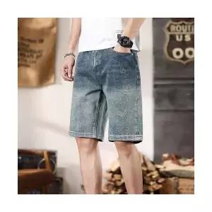 보니따스 남성 청반바지 숏 빈티지 여름 데님 반바지 캐주얼 5부 일자 중바지 아우터 ADOR2