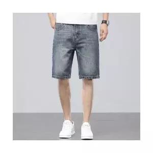 보니따스 남성 청반바지 숏 슬림핏 5부 청바지 여름 얇은 통기성 빈티지 반바지 ADOR2