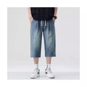 보니따스 남성 청반바지 숏 7부 청바지 여름 슬림 배기 캐주얼 반바지 ADOR2