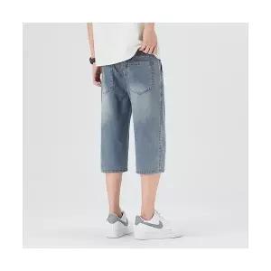 보니따스 남성 청반바지 숏 여름 슬림 7부 청바지 쿨링 밴딩 반바지 ADOR2