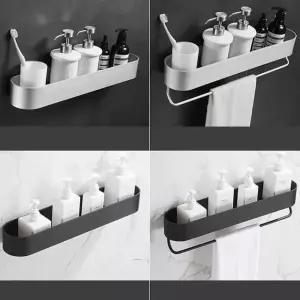 베스셀프 알루미늄 원형 선반 블랙 30cm 욕실 선반