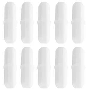 호아옥소코 마그네틱 교반봉 10개 PTFE 교반기 믹서 20mm/ 0.8인치 흰색 실험실 믹서봉 (10개)