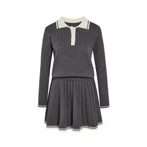 [국내백화점 출고] JJ지고트 [SET]배색 카라 니트+플리츠 스커트 셋업 GS2N1OP211 [인기상품] 선물추천