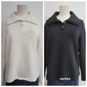 [하프클럽/올리비아하슬러]올리비아하슬러 DP01 와이드 카라 티셔츠 OHEWTS104