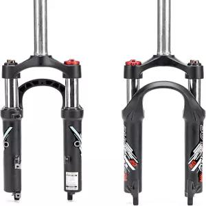 버클로스 20인치 코일 접이식 자전거 서스펜션 포크 여행용 50mm 28.6mm 나사 없는 스트레이트 튜브 QR 9mm