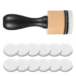 구들링 13개 블렌딩 브러시 플랫 원형 도구 및 12개 교체 리필 스펀지 돔 폼 패드 스크랩북 페인팅 잉 아트 용품 문제 해결