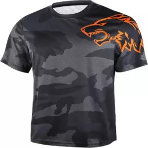 위즈덤 리브스 남성 산악 자전거 저지 반팔 MTB 셔츠 수분 흡수 및 퀵 드라이