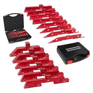 SIIIXS 라우터 테이블 셋업 바, 14pcs 알루미늄 블록 높이 앵글 게이지 톱 정밀 액세서리 목공 및 설정 세트